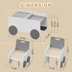 Bộ bàn ghế thu gọn hình ô tô